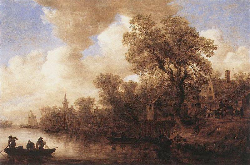 Jan van Goyen River Landscape Sweden oil painting art